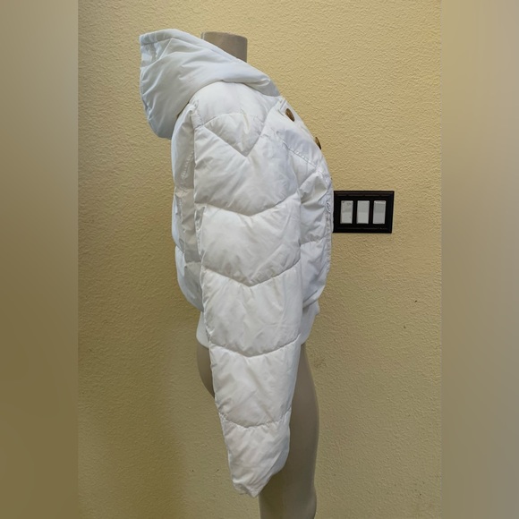 Baby Phat Size Large White Full Zip Puffer Jacket With Hood - Picture 2 of 11